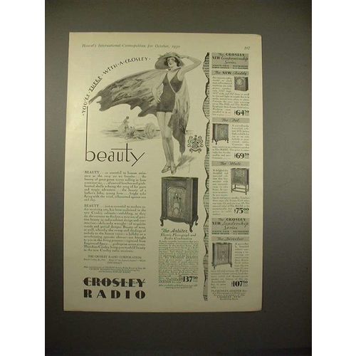 1930 Crosley Radio Ad - Arbiter, Buddy, Pal, Mate