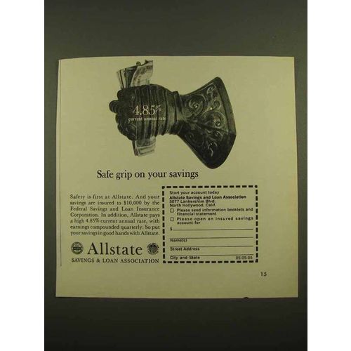 1965 Allstate Savings & Loan Association Ad - Safe Grip