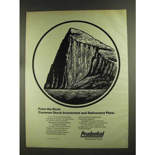 1972 Prudential Insurance Ad - From The Rock