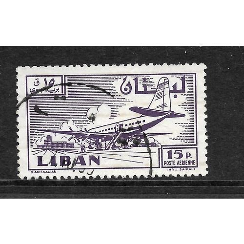LEBANON 1959 SG 611 15p VIOLET DOUGLAS DC - 6B FINE USED
