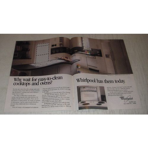 1990 Whirlpool Cooktops and Ovens Ad - Why wait for easy-to-clean cooktops