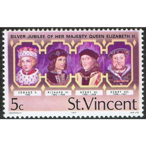 St. Vincent 1977 Silver Jubilee 5c Multicoloured SG506 UM