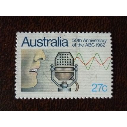 Australia 1982 50th Anniversary of ABC 27c microphone fine used stamp SG847
