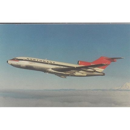 Northwest Orient Boeing B727 51 Civil Aircraft Postcard (A19395)