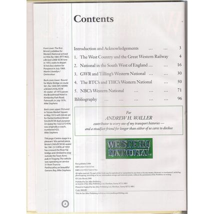 WESTERN NATIONAL OMNIBUS COMPANY. Cornwall by Colin Morris.. 2008. 96 page hb