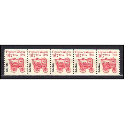 2261 16.7c Popcorn Wagon Very Fine MNH Dry Gum PNC 1/5 X3378