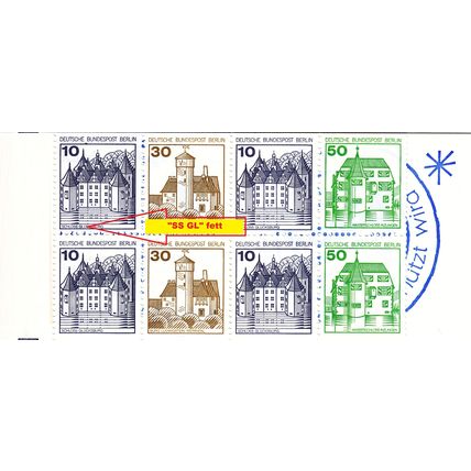 GERMANY BERLIN [Markenheft] MiNr 11 a F1 VII ( **/mnh ) Plattenfehler