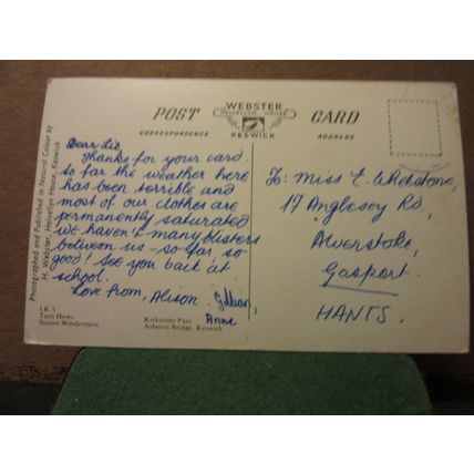 multiview, LAKELAND. CUMBRIA used postcard. by H. Webster.. =