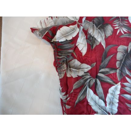 Hawaiian Shirt Pierre Cardin Men's Large Red Tropical