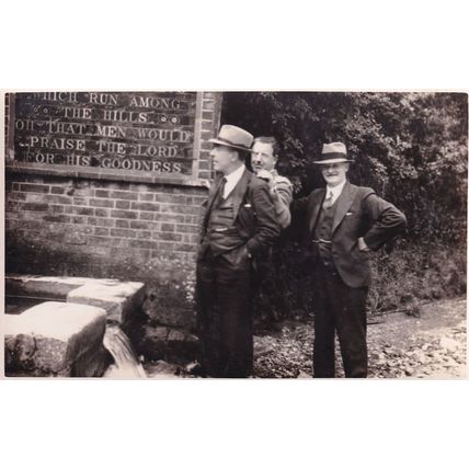 Arrogant Men In Religious Grounds Psalm Sign RPC Postcard