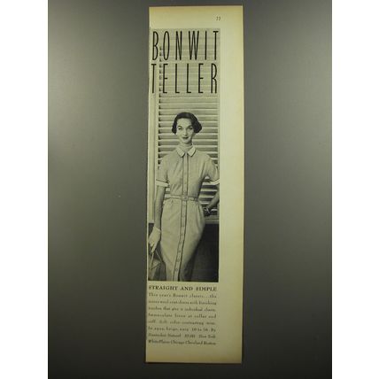 1953 Bonwit Teller Coat-Dress by Nantucket Natural Ad - Straight and simple