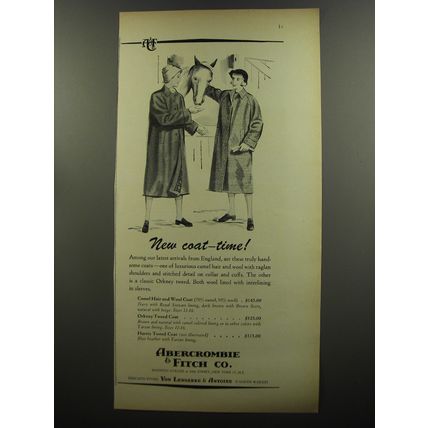 1953 Abercrombie & Fitch Coats Ad - New Coat-time