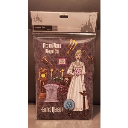 DISNEY PARKS HAUNTED MANSION HITCH HIKING GHOSTS MADAME LEOTA MAGNET SET~NEW~