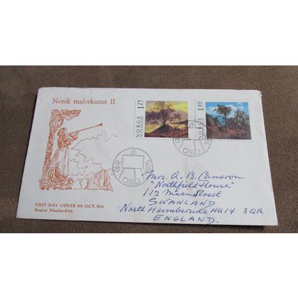 1976 Norway / Norge FDC Cover - Bergen Philatelic club - Landscapes