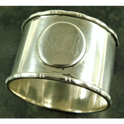 Antique Tuck Chang Chinese Hallmarked Solid Silver Serviette Napkin Ring