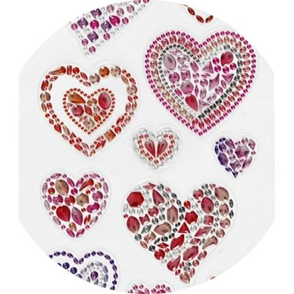 Heart Diamond Stickers Rhinestone 1 sheet of 11 Embellishment Scrapbooking CR117