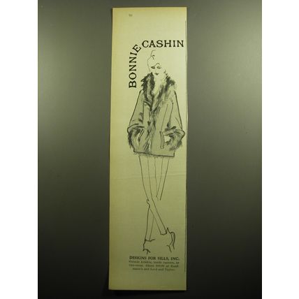 1958 Bonnie Cashin Coat Ad - Designs for Sills, Inc.