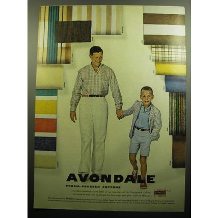 1958 Avondale Cottons Ad - Avondale perma-pressed cottons