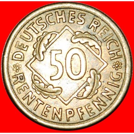 GERMANY - 50 PFENNIG 1924A - WEIMAR **** UNCOMMON!★LOW START★NO RESERVE