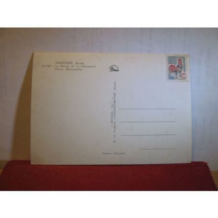 LE MONUMENT PIERRE BROSSOLETTE, NARBONNE, FRANCE unused postcard =