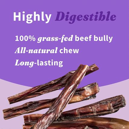 Halo Purely For Pets Halo Bully Stick Chews-Dog Treats-2.5-OZ Pouch-NEW-FAST