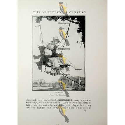 Swing From 'La Mesangere', Fashion Book Illustration (Print), 1909