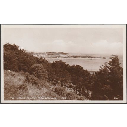 The Harbour, St Helier from West Mount, Jersey, c.1940s - RA Series RP Postcard