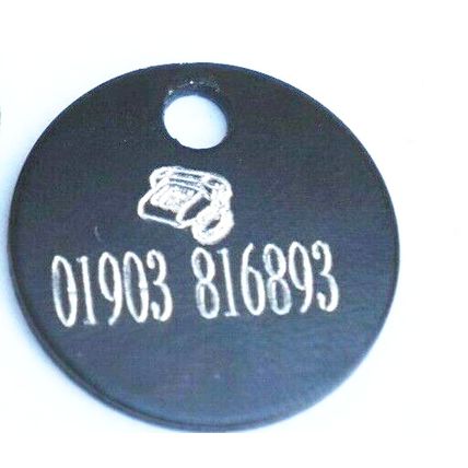 PENTACLE DOG CAT PET TAG + PENTACLE AND NAME ON FRONT YOUR DETAILS ON REVERSE