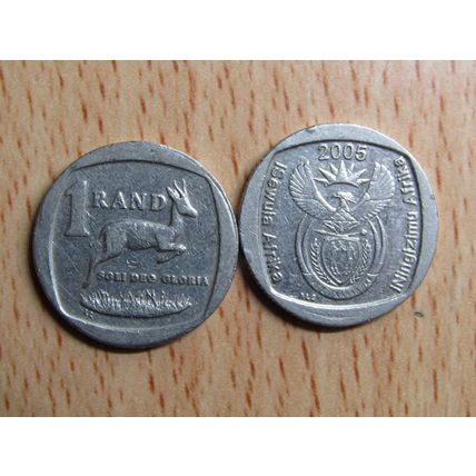 Suid Africa South Africa 2005 1 Rand Isewula Coin