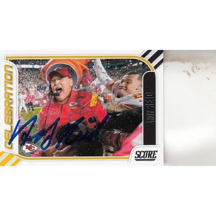 ANDY REID 2023 AUTOGRAPHEE KANSAS CITY CHIEFS SUPER BOWL CHAMPION HEAD COACH CRD