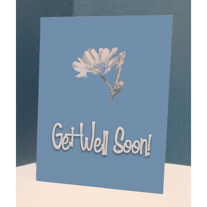 Card 4 1/4 inch X 5 1/2 inch Get Well Soon