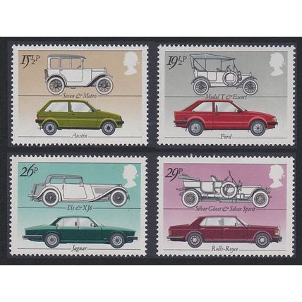 Great Britain British Motor Industry Cars 4v 1982 MNH SG#1198-1201 Sc#1002-1005