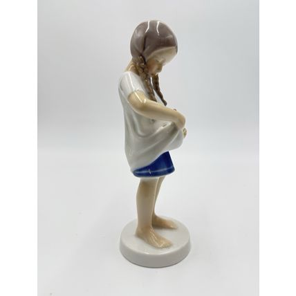 B&G Bing Grondahl Denmark Little Mother Girl Cat 1958-62 Porcelain Figurine 1779
