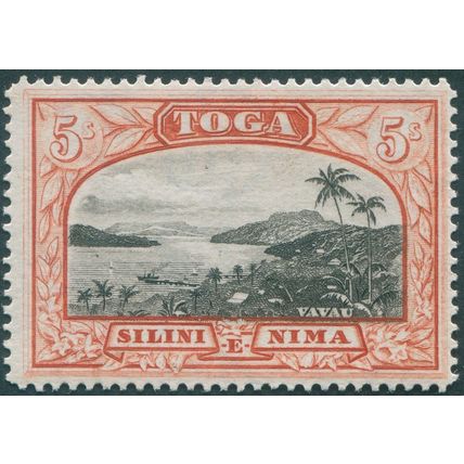 Tonga 1943 5s black & brown-red SG82 unused