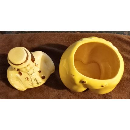 Old Vintage Cookie Jar Shawnee Dutch Boy W/Yellow Pants 11 3/4" Tall 1940's