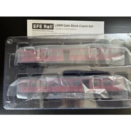 EFE E86001 LSWR 2 Car Gate Stock Set BR Crimson - BNIB