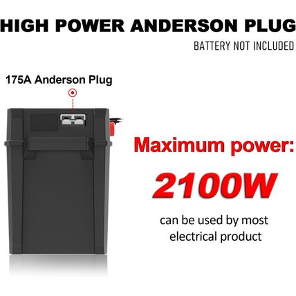Battery Box Power Center with USB and Anderson Plug, Group 24-31 12V Waterproof