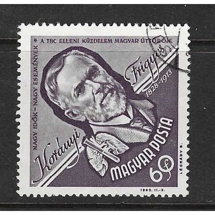 HUNGARY 1963 CELEBRETIES & ANNIV 60f BRONZE USED SG1880