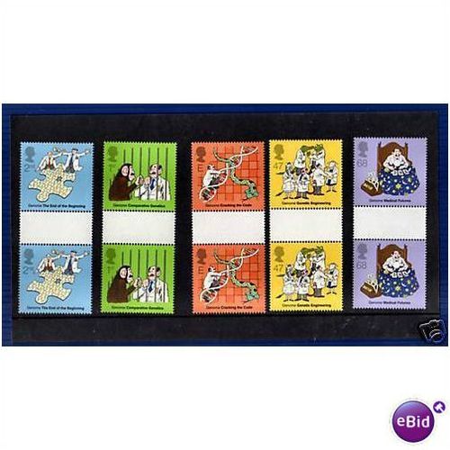 Great Britain 2003 50th DNA Gutter Pairs Unmounted Mint MNH SG 2343-2347 stamp
