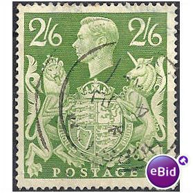 1942 SG476a 2/6d Yellow-Green Fine Used .