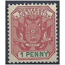 Transvaal 1896 SG217 1d Rose-Red & Green Mounted Mint . ..