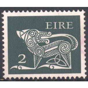 Ireland 1971 - SG341 - 2p green - Stylized Dog (Brooch) - MH
