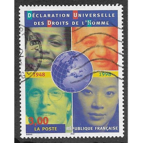 FRA 1998 3F '50TH ANN OF HUMAN RIGHTS' FINE USED (EBID55-736)
