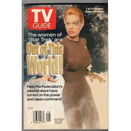 STAR TREK TV GUIDE ' VOYAGER ' 7 of 9 VOYAGER cover issue Nov. 8 ,1997