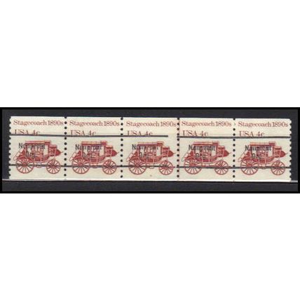 1898Ab 4c Stagecoach Fine MNH Dry Gum PNC 6/5 Line Gap AA0123