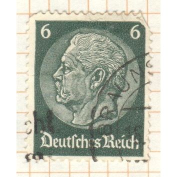 Germany 1934 - 6pf dark green - President Von Hindenburg - used 3