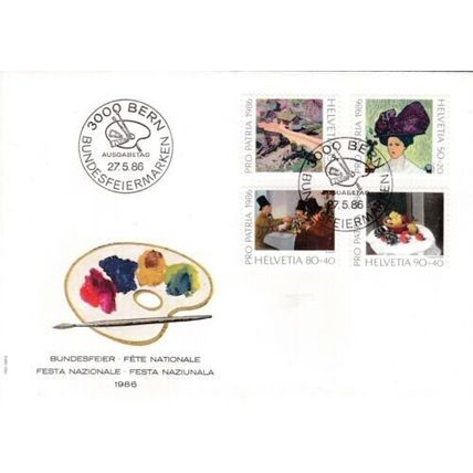 Switzerland 1986 Pro Patria FDC Bern special Cancel unaddressed VGC