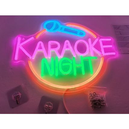 Dracey Neon Sign Led Karaoke Bar Neon Light Signs for Wall Karaoke Night Party