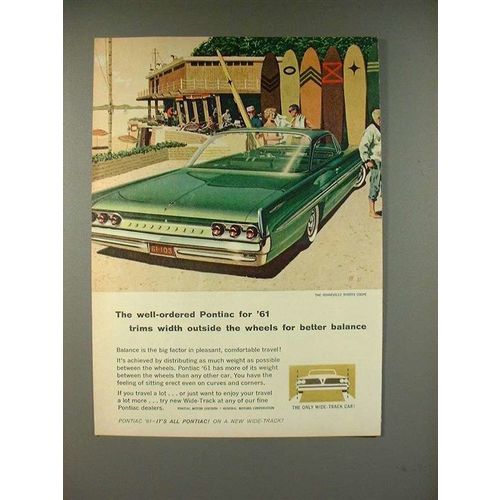 1961 Pontiac Bonneville Sports Coupe Car Ad - Better Balance
