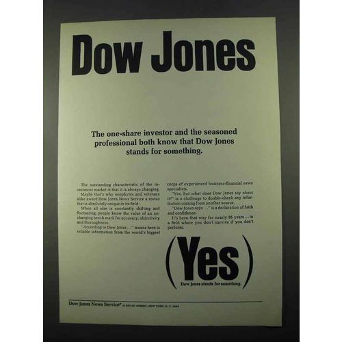 1969 Dow Jones Ad - One-Share Investor